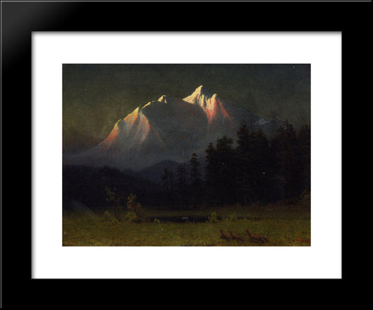 Western Landscape 20x24 Black Modern Wood Framed Art Print Poster by Bierstadt, Albert