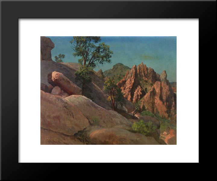 Landscape Study Owens Valley, California 20x24 Black Modern Wood Framed Art Print Poster by Bierstadt, Albert