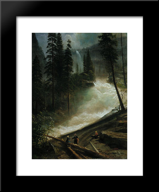 Nevada Falls, Yosemite 20x24 Black Modern Wood Framed Art Print Poster by Bierstadt, Albert