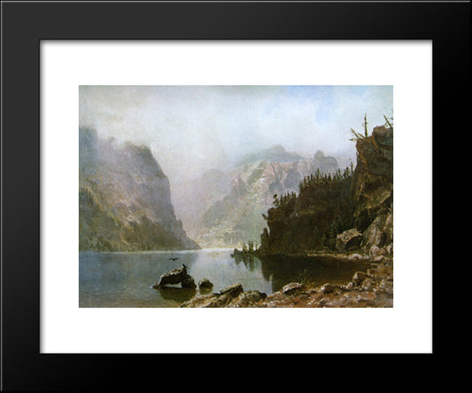 Western Landscape 20x24 Black Modern Wood Framed Art Print Poster by Bierstadt, Albert
