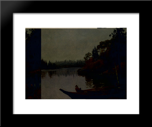 Fishing On The Northwest Coast 20x24 Black Modern Wood Framed Art Print Poster by Bierstadt, Albert