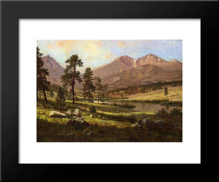 Long'S Peak, Estes Park, Colorado 20x24 Black Modern Wood Framed Art Print Poster by Bierstadt, Albert