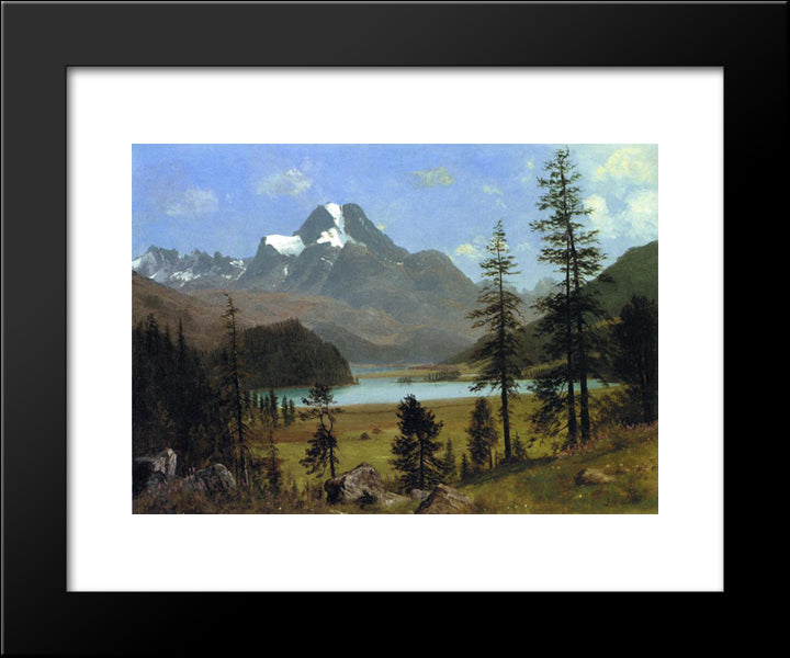 Long'S Peak, Estes Park, Colorado 20x24 Black Modern Wood Framed Art Print Poster by Bierstadt, Albert