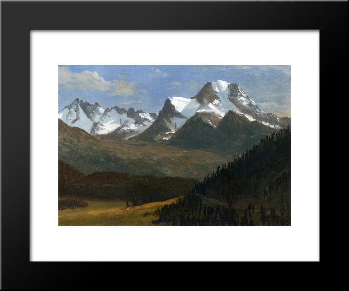 Mountain Landscape 20x24 Black Modern Wood Framed Art Print Poster by Bierstadt, Albert