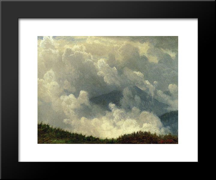 Mountain Mist 20x24 Black Modern Wood Framed Art Print Poster by Bierstadt, Albert