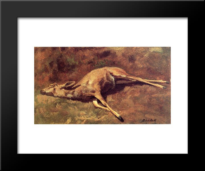 Native Of The Woods 20x24 Black Modern Wood Framed Art Print Poster by Bierstadt, Albert