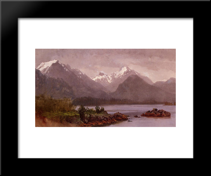 The Grand Tetons, Wyoming 20x24 Black Modern Wood Framed Art Print Poster by Bierstadt, Albert