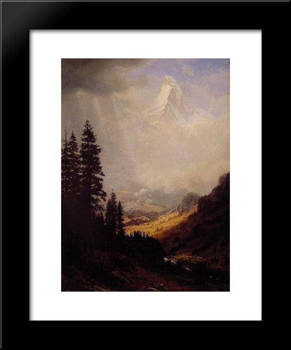 The Matterhorn 20x24 Black Modern Wood Framed Art Print Poster by Bierstadt, Albert