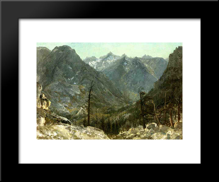 The Sierra Nevadas 20x24 Black Modern Wood Framed Art Print Poster by Bierstadt, Albert