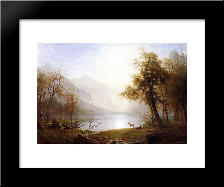 Valley In Kings Canyon 20x24 Black Modern Wood Framed Art Print Poster by Bierstadt, Albert