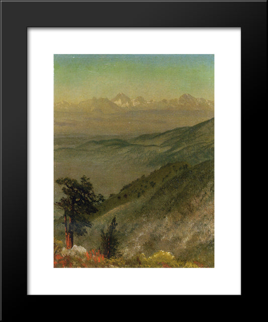 Wasatch Mountains 20x24 Black Modern Wood Framed Art Print Poster by Bierstadt, Albert