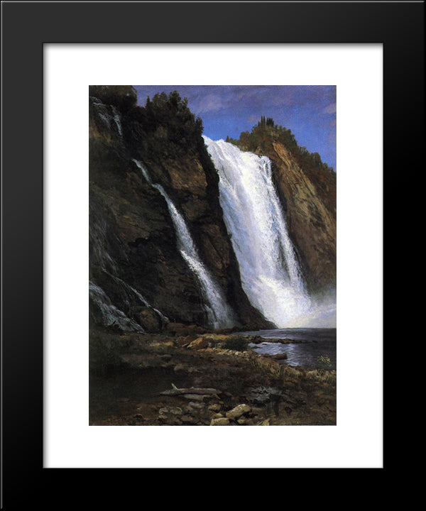 Waterfall 20x24 Black Modern Wood Framed Art Print Poster by Bierstadt, Albert