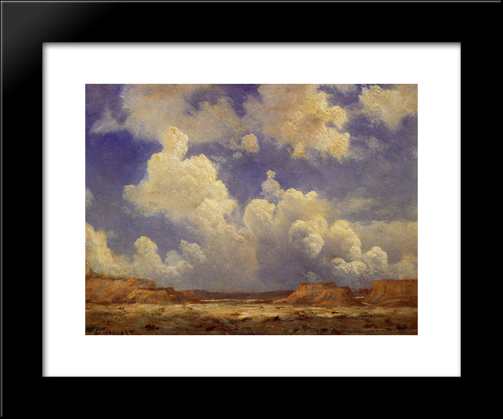 Western Landscape 20x24 Black Modern Wood Framed Art Print Poster by Bierstadt, Albert
