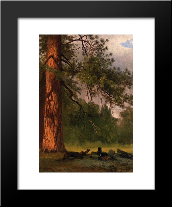 Yosemite Camp Kitchen 20x24 Black Modern Wood Framed Art Print Poster by Bierstadt, Albert
