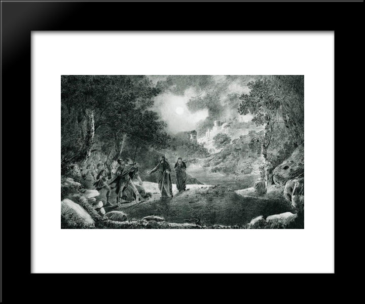 The Betrayal Of Judas 20x24 Black Modern Wood Framed Art Print Poster by Aivazovsky, Ivan