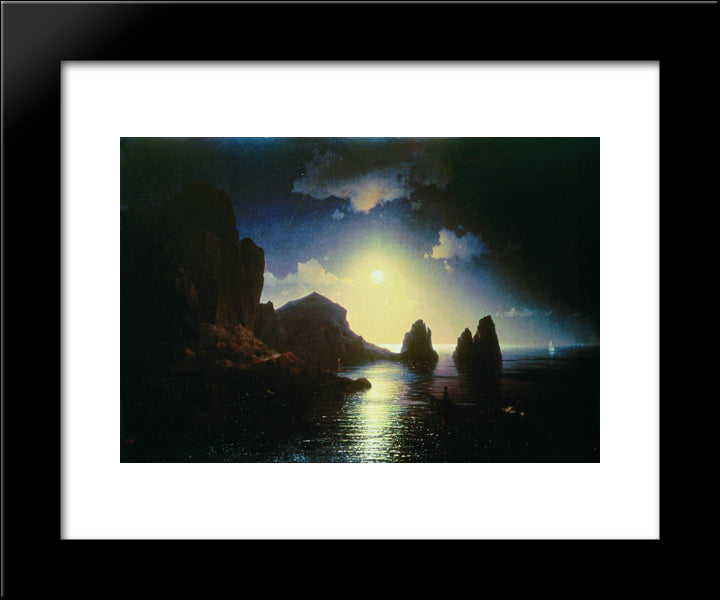 Sea View 20x24 Black Modern Wood Framed Art Print Poster by Aivazovsky, Ivan