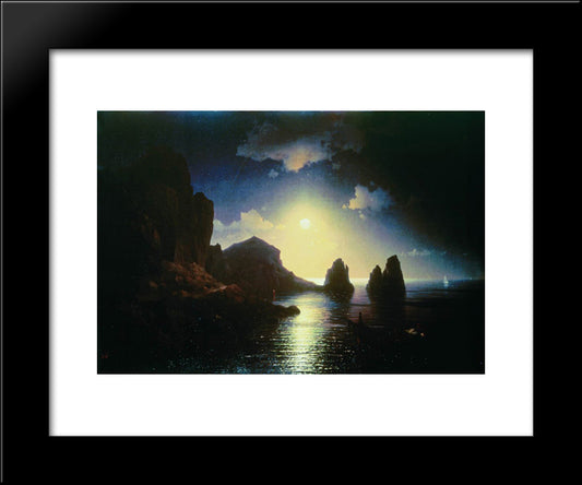 Sea View 20x24 Black Modern Wood Framed Art Print Poster by Aivazovsky, Ivan