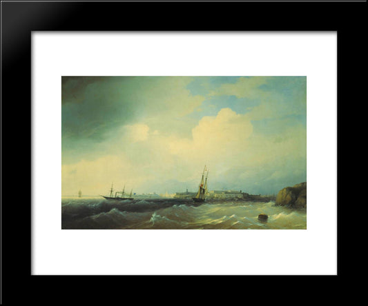 Sveaborg 20x24 Black Modern Wood Framed Art Print Poster by Aivazovsky, Ivan