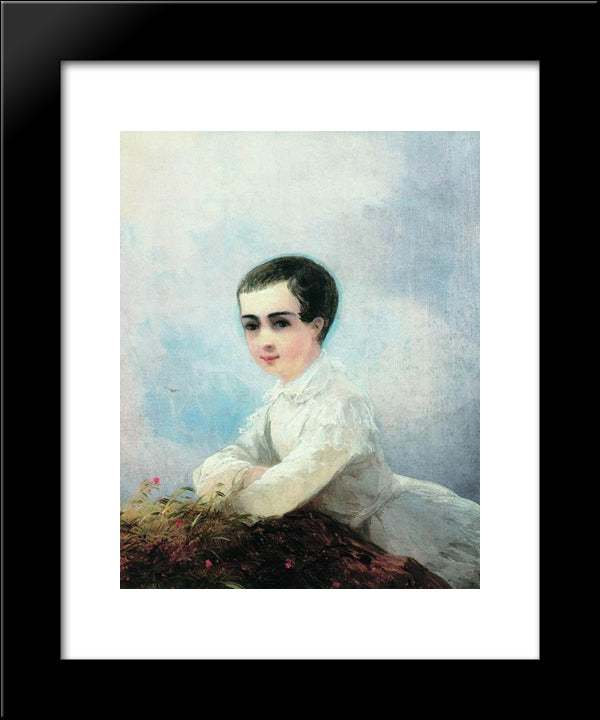 Portrait Of I. Lazarev 20x24 Black Modern Wood Framed Art Print Poster by Aivazovsky, Ivan
