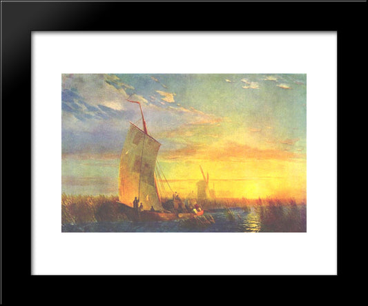 Rush On Dnieper Near Aleshki 20x24 Black Modern Wood Framed Art Print Poster by Aivazovsky, Ivan