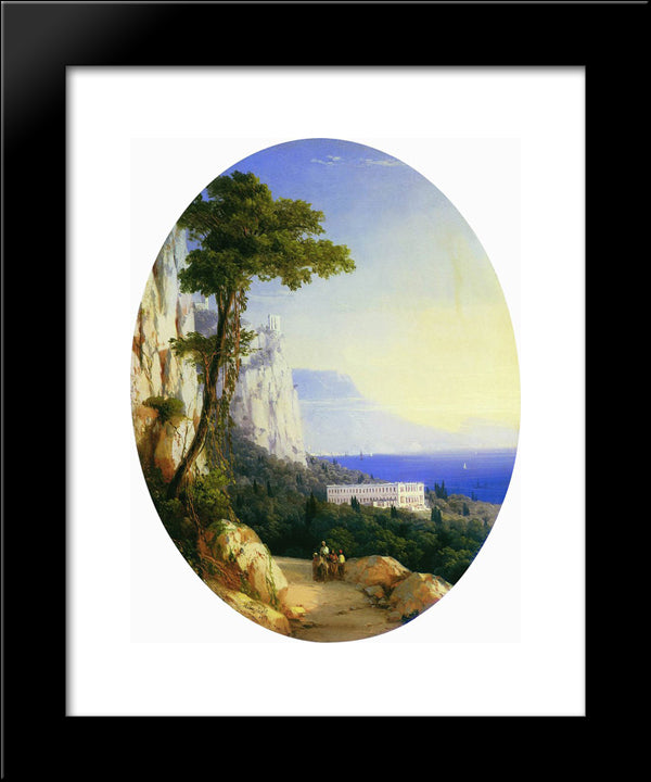 Oreanda 20x24 Black Modern Wood Framed Art Print Poster by Aivazovsky, Ivan