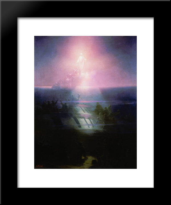 Shipwreck Of Lefort 20x24 Black Modern Wood Framed Art Print Poster by Aivazovsky, Ivan