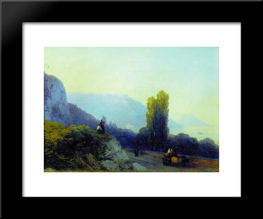 On The Way To Yalta 20x24 Black Modern Wood Framed Art Print Poster by Aivazovsky, Ivan
