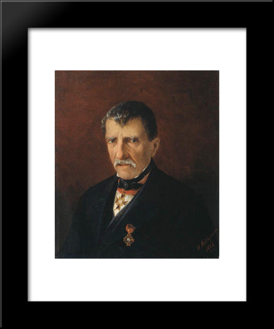 Portrait Of Khalibjan, Mayor Of The New Nakhichevan 20x24 Black Modern Wood Framed Art Print Poster by Aivazovsky, Ivan