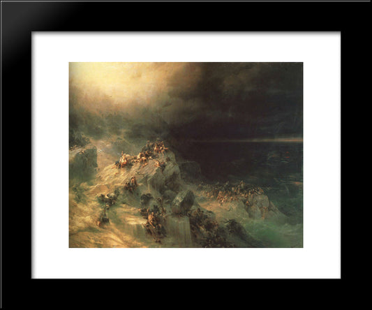 Deluge 20x24 Black Modern Wood Framed Art Print Poster by Aivazovsky, Ivan