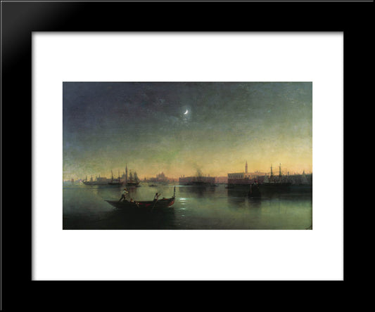 Venice 20x24 Black Modern Wood Framed Art Print Poster by Aivazovsky, Ivan