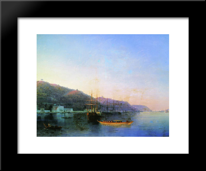 On The Roads 20x24 Black Modern Wood Framed Art Print Poster by Aivazovsky, Ivan