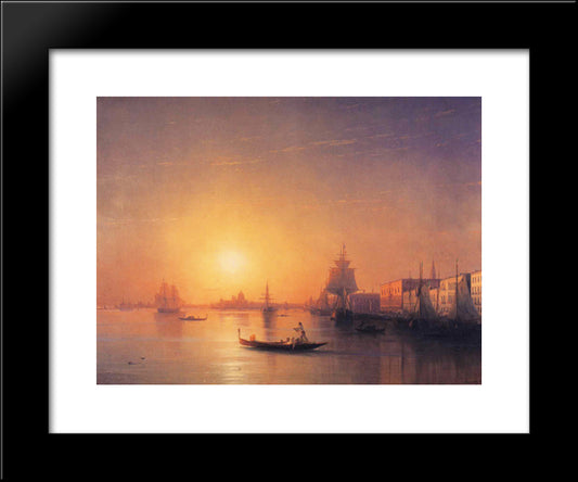 Venice 20x24 Black Modern Wood Framed Art Print Poster by Aivazovsky, Ivan