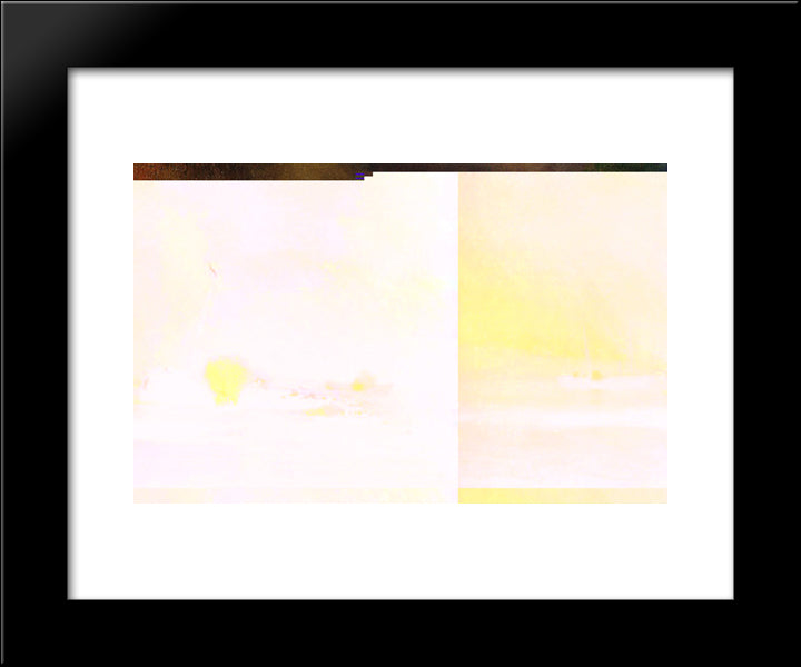 Explosion Of The Three-Masted Steamship In Sulin On 27 September 1877 20x24 Black Modern Wood Framed Art Print Poster by Aivazovsky, Ivan