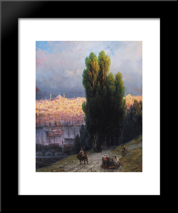 Constantinople 20x24 Black Modern Wood Framed Art Print Poster by Aivazovsky, Ivan