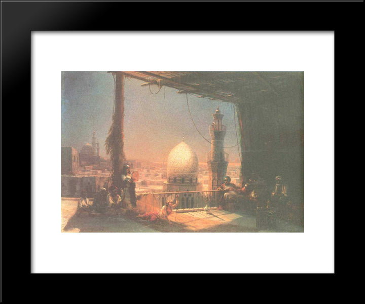 In Cairo 20x24 Black Modern Wood Framed Art Print Poster by Aivazovsky, Ivan