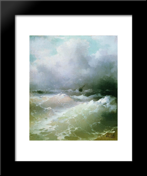 Sea 20x24 Black Modern Wood Framed Art Print Poster by Aivazovsky, Ivan