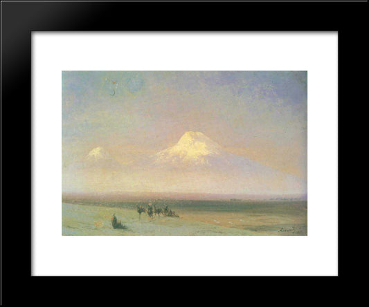 The Mountain Ararat 20x24 Black Modern Wood Framed Art Print Poster by Aivazovsky, Ivan