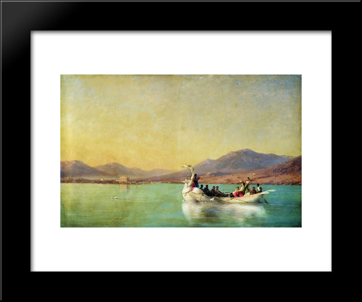 The Wedding Of The Poet In Ancient Greece 20x24 Black Modern Wood Framed Art Print Poster by Aivazovsky, Ivan