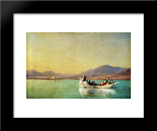 The Wedding Of The Poet In Ancient Greece 20x24 Black Modern Wood Framed Art Print Poster by Aivazovsky, Ivan