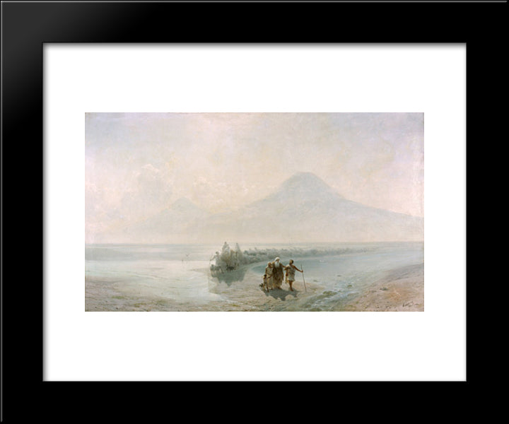 Dejection Of Noah From Mountain Ararat 20x24 Black Modern Wood Framed Art Print Poster by Aivazovsky, Ivan