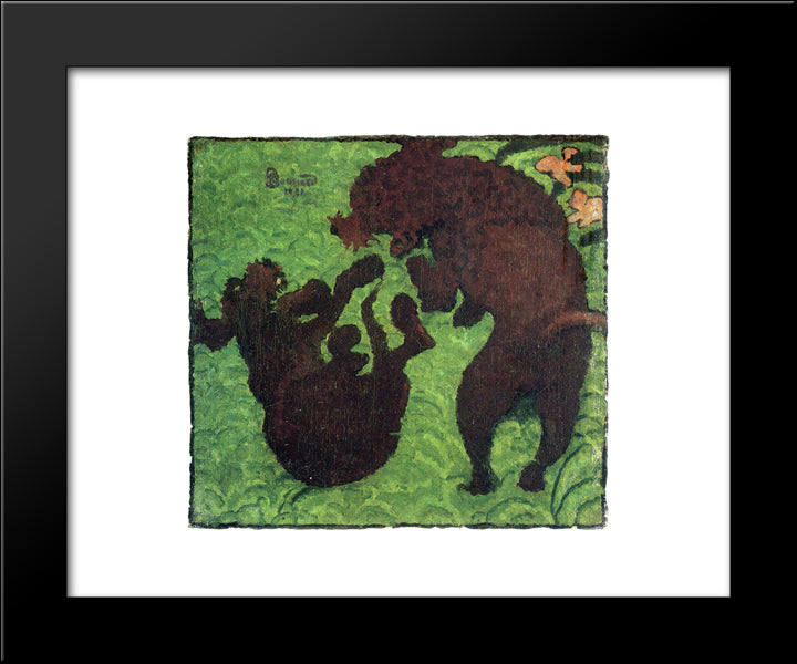 Two Poodles 20x24 Black Modern Wood Framed Art Print Poster by Bonnard, Pierre