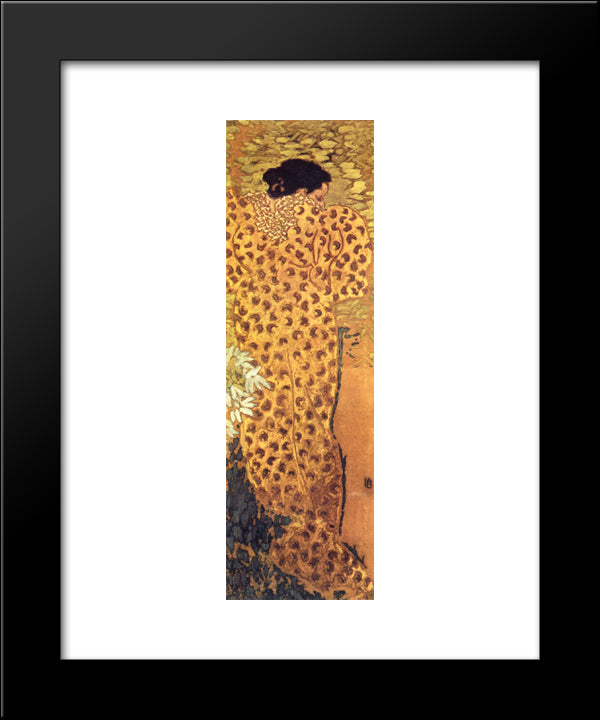 The Dressing Gown 20x24 Black Modern Wood Framed Art Print Poster by Bonnard, Pierre