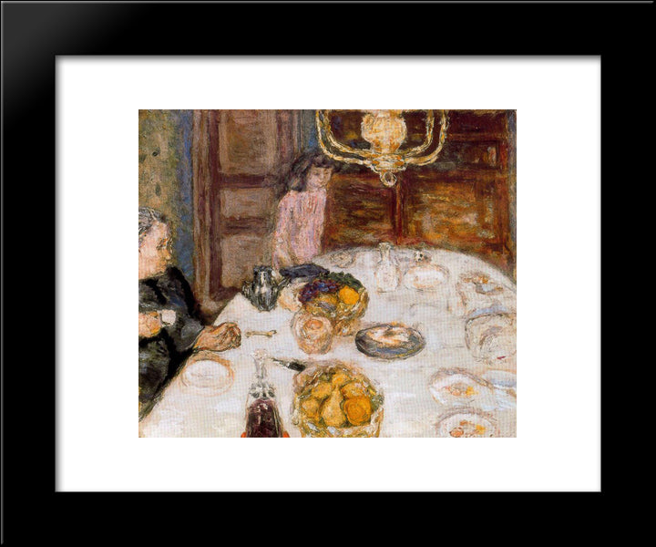 Lunch At Le Grand Lamps 20x24 Black Modern Wood Framed Art Print Poster by Bonnard, Pierre