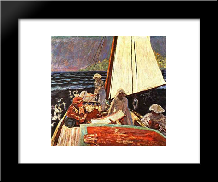 Sea Landscape 20x24 Black Modern Wood Framed Art Print Poster by Bonnard, Pierre
