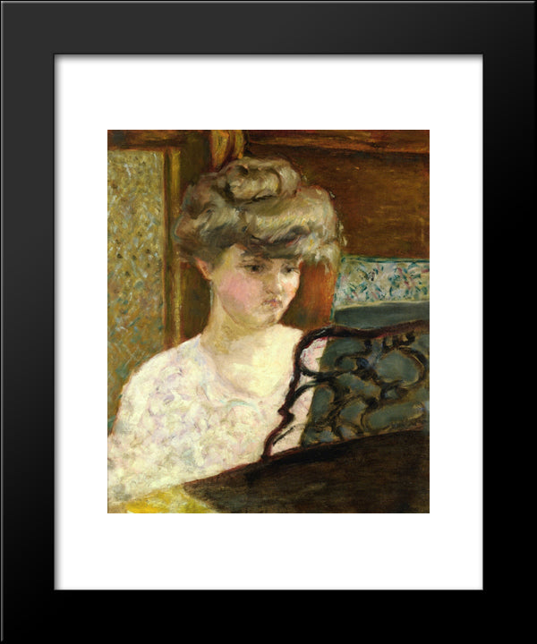 Misia At The Piano (Also Known As Portrait Of Misia Natanson) 20x24 Black Modern Wood Framed Art Print Poster by Bonnard, Pierre