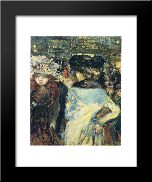 Two Elegant Place De Clichy 20x24 Black Modern Wood Framed Art Print Poster by Bonnard, Pierre