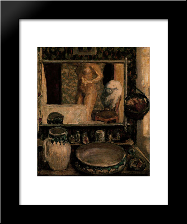 The Toilet 20x24 Black Modern Wood Framed Art Print Poster by Bonnard, Pierre