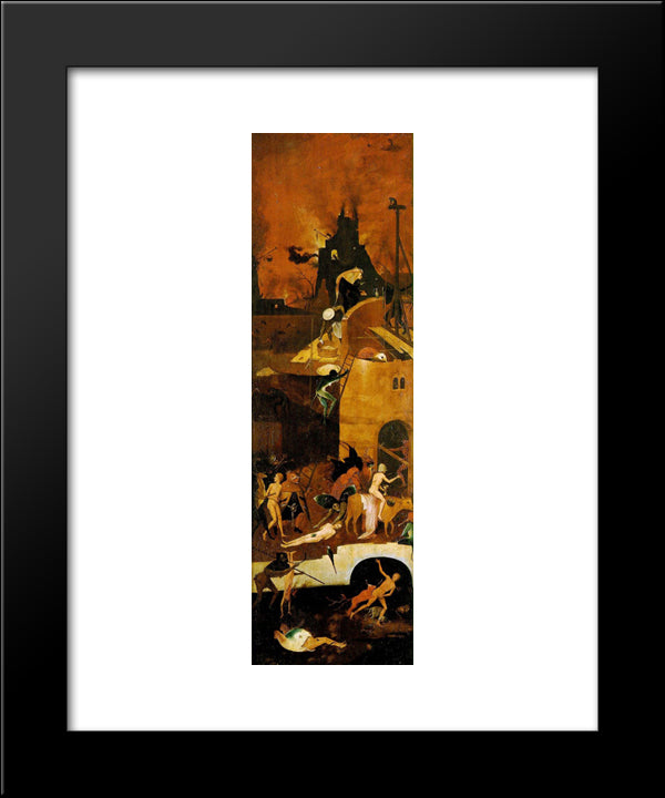 Haywain (Detail) 20x24 Black Modern Wood Framed Art Print Poster by Bosch, Hieronymus