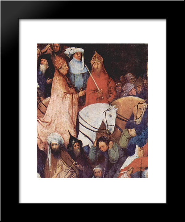 Haywain (Detail) 20x24 Black Modern Wood Framed Art Print Poster by Bosch, Hieronymus