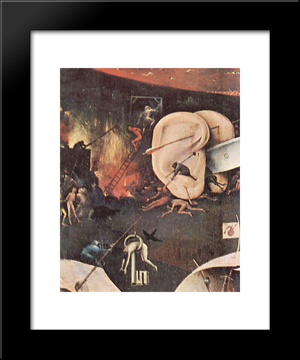 The Garden Of Earthly Delights (Detail) 20x24 Black Modern Wood Framed Art Print Poster by Bosch, Hieronymus